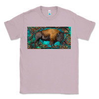 Lilac Bison with leopard and turquoise Classic Tee - RanaPortraitStore