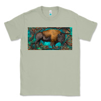 Matcha Bison with leopard and turquoise Classic Tee - RanaPortraitStore