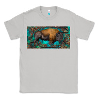 Moon Dust Bison with leopard and turquoise Classic Tee - RanaPortraitStore