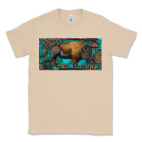 Mushroom Bison with leopard and turquoise Classic Tee - RanaPortraitStore