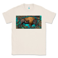 Natural Bison with leopard and turquoise Classic Tee - RanaPortraitStore