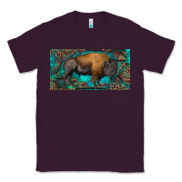 Plum Bison with leopard and turquoise Classic Tee - RanaPortraitStore