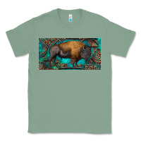 Sage Bison with leopard and turquoise Classic Tee - RanaPortraitStore