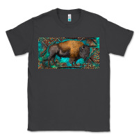 Smoke Bison with leopard and turquoise Classic Tee - RanaPortraitStore