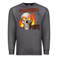 Charcoal Heather everythings fine Premium Sweatshirt - JahusDesignShop