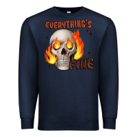 Navy everythings fine Premium Sweatshirt - JahusDesignShop