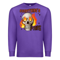 Purple everythings fine Premium Sweatshirt - JahusDesignShop