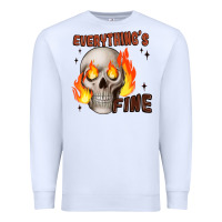 White everythings fine Premium Sweatshirt - JahusDesignShop