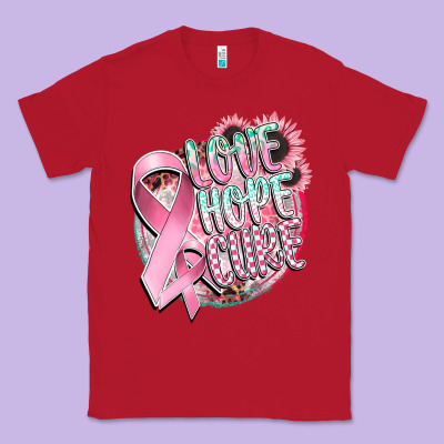 Love Hope Cure Classic Tee Designed By Cowgirlartshop