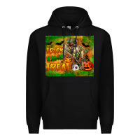 Black Trick Rawr Treat Premium Hoodie - LillyAllenDesigns