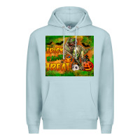 Blue Mist Trick Rawr Treat Premium Hoodie - LillyAllenDesigns