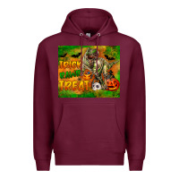 Burgundy Trick Rawr Treat Premium Hoodie - LillyAllenDesigns
