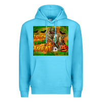 Ocean Blue Trick Rawr Treat Premium Hoodie - LillyAllenDesigns