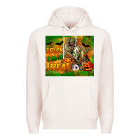 Pale Pink Trick Rawr Treat Premium Hoodie - LillyAllenDesigns