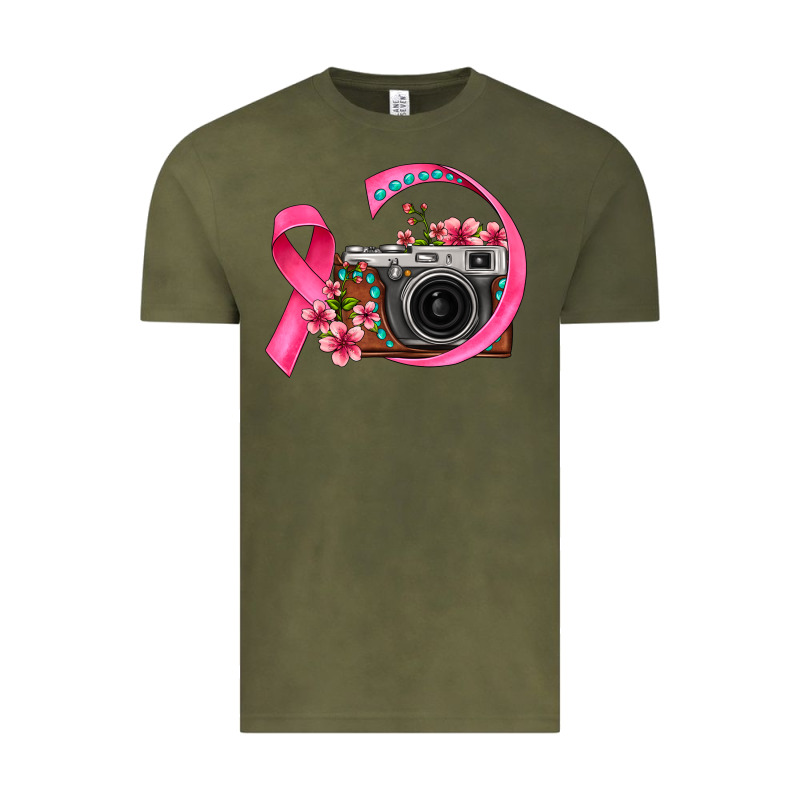 Floral Cancer Ribbon Vintage Camera Vintage Tee by FaDigitalArtStudio | Teevron