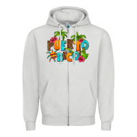 Dove Grey puerto rico Zipper Hoodie - AdoDesignShop