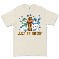 Bone let it snow reindeer snowman Premium Tee - CowGirlArtShop