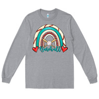 Heather Grey Baseball Rainbow Long Sleeve Tee - RanaPortraitStore