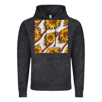 Vintage Black baseball sunflowers and leopard seamless pattern Vintage Hoodie - BundleAndBundleShop