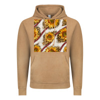 Vintage Camel baseball sunflowers and leopard seamless pattern Vintage Hoodie - BundleAndBundleShop