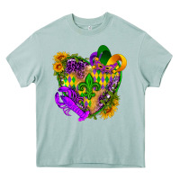 Arona Mardi Gras heart Heavy Core Tee - HowdyJamesFarm