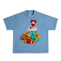 Pebble Blue Football Frappe Coffee Urban Heavy Tee - FaDigitalArtStudio