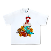 White Football Frappe Coffee Urban Heavy Tee - FaDigitalArtStudio