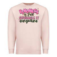 Pale Pink kindness is free sprinkle it everywhere Premium Sweatshirt - JahusDesignShop