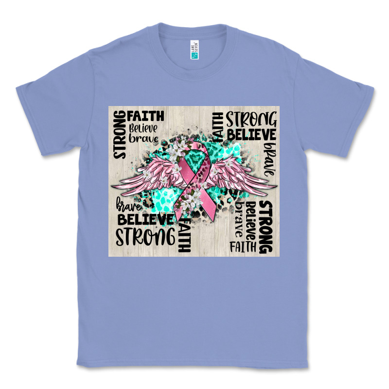 Cancer Ribbon With Angel Wings Classic Tee by CowGirlArtShop | Teevron