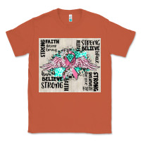 Copper cancer ribbon with angel wings Classic Tee - CowGirlArtShop