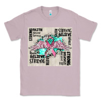 Lilac cancer ribbon with angel wings Classic Tee - CowGirlArtShop