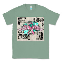 Sage cancer ribbon with angel wings Classic Tee - CowGirlArtShop