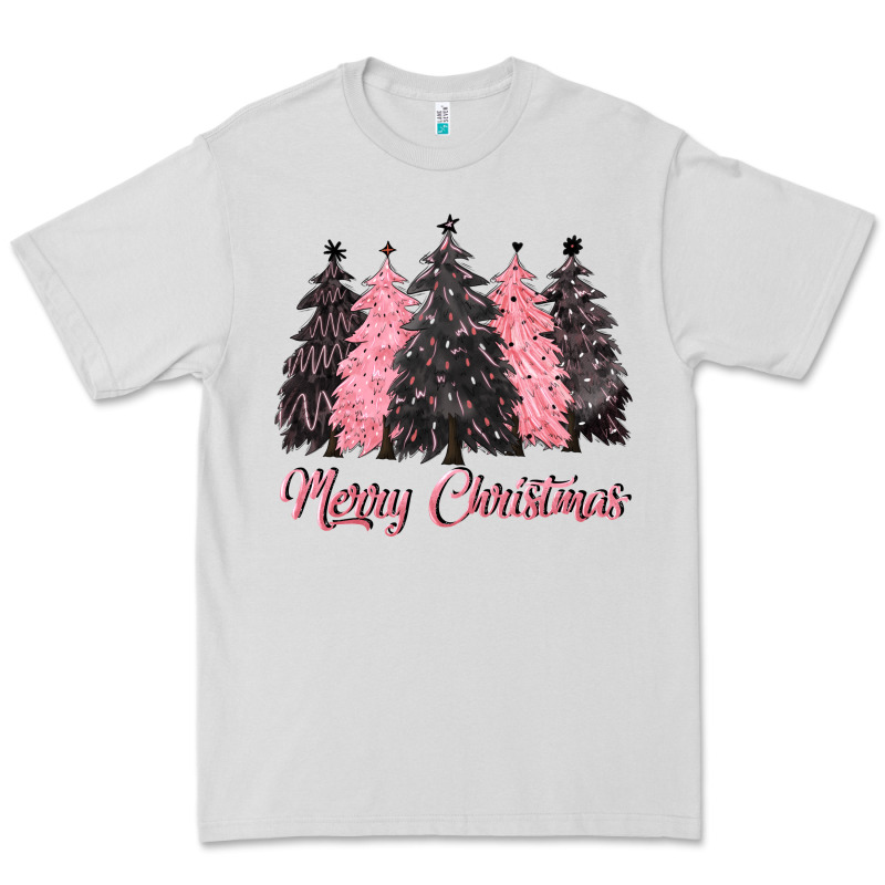 Pink Merry Christmas Premium Tee by CowGirlArtShop | Teevron