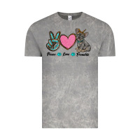 Cloud Rock peace love frenchie Vintage Tee - RanaPortraitStore
