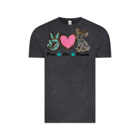 Vintage Black peace love frenchie Vintage Tee - RanaPortraitStore