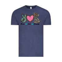 Vintage Denim peace love frenchie Vintage Tee - RanaPortraitStore