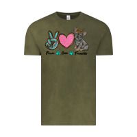Vintage Olive peace love frenchie Vintage Tee - RanaPortraitStore