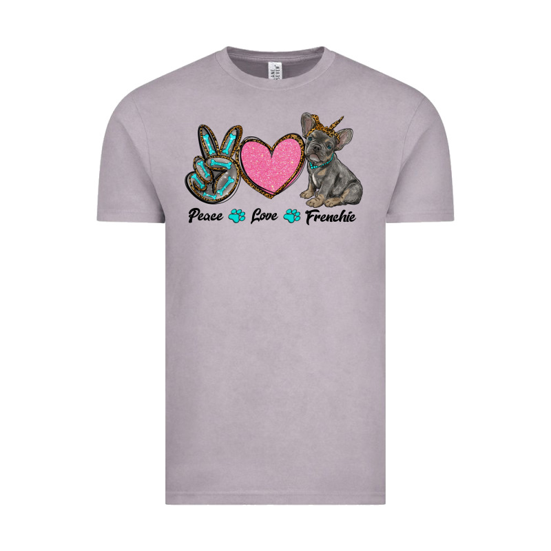 Peace Love Frenchie Vintage Tee by RanaPortraitStore | Teevron