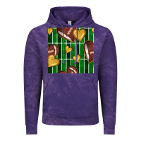 Cloud Purple american football field and hearts seamless pattern Vintage Hoodie - BundleAndBundleShop