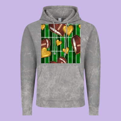 American Football Field And Hearts Seamless Pattern Vintage Hoodie Designed By Bundleandbundleshop