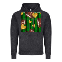 Vintage Black american football field and hearts seamless pattern Vintage Hoodie - BundleAndBundleShop