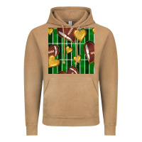 Vintage Camel american football field and hearts seamless pattern Vintage Hoodie - BundleAndBundleShop