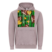 Vintage Zinc american football field and hearts seamless pattern Vintage Hoodie - BundleAndBundleShop