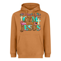 Meerkat all i need is the gym and jesus Heavyweight Hoodie - JahusDesignShop