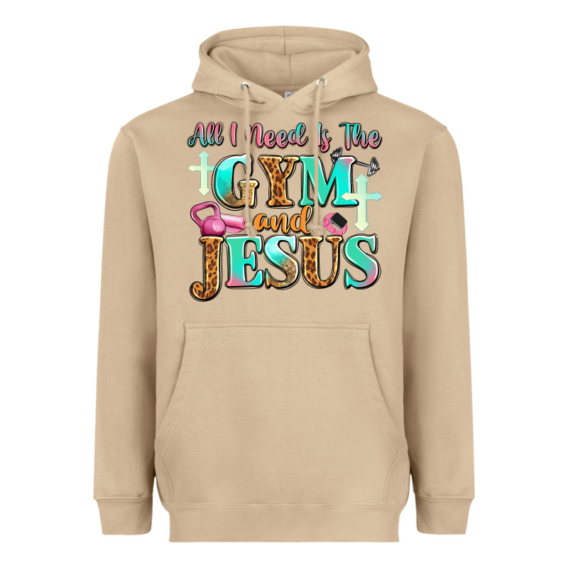 All I Need Is The Gym And Jesus Heavyweight Hoodie by JahusDesignShop | Teevron