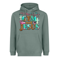 Sage all i need is the gym and jesus Heavyweight Hoodie - JahusDesignShop