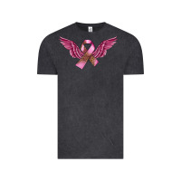 Breast Cancer Ribbon With Angel Wings Vintage Tee | Teevron