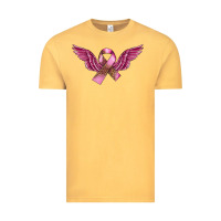 Vintage Mustard Breast Cancer ribbon with angel wings Vintage Tee - FaDigitalArtStudio