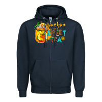 Navy sunshine and sweet tea Zipper Hoodie - AdoDesignShop