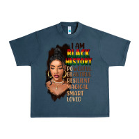 Midnight Navy I am black history black girl Urban Heavy Tee - FaDigitalArtStudio
